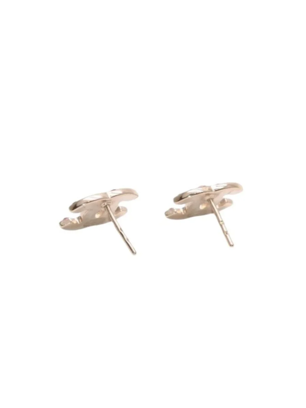 Chanel CC Logo Earrings 04 Color Stone Metal Gold Plated Multicolor